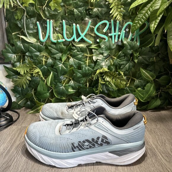 Hoka One One Bondi 7 Blue Fog Athletic Running Sneakers Mens Shoes Size 12.5 main image 6